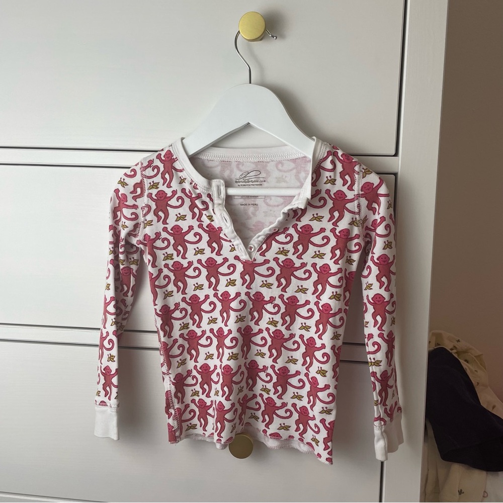 Roberta Roller Rabbit Size 4 Monkey Print Pajama Top